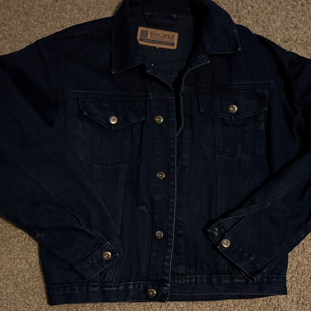 Disciple Dark Denim Jacket with Hand painted Sailor Moon